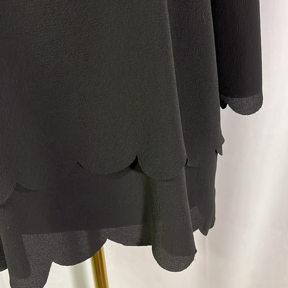 Papermoon Black Scalloped Open Back Blouse - Picture 9 of 16